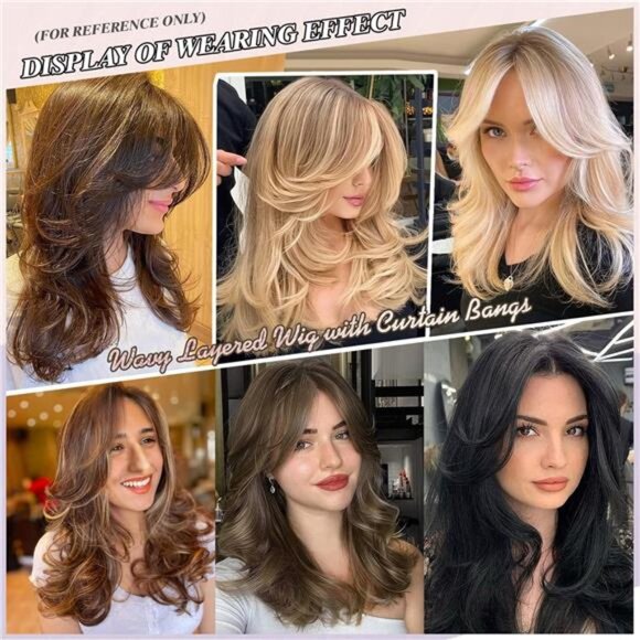 Layered Wig Long Wavy for Daily Use Black - Picture 4 of 6